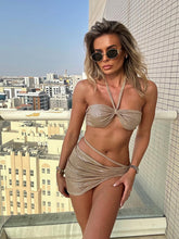 Load image into Gallery viewer, DISCO Bandeau top set in all colours (choose your matching skirt or shorts)