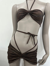 Load image into Gallery viewer, DISCO Bandeau top set in all colours (choose your matching skirt or shorts)