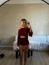 Load image into Gallery viewer, ‘SERENITY’ - Burgundy sequin