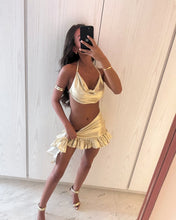 Load image into Gallery viewer, Ibiza set in gold (cannot be restocked- check our Ibiza shimmer for a very similar fabric)