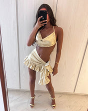 Load image into Gallery viewer, Ibiza set in gold (cannot be restocked- check our Ibiza shimmer for a very similar fabric)