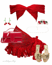 Load image into Gallery viewer, LACE set in Red